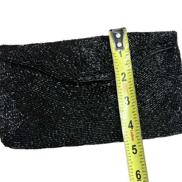 Vintage Richere by Walborg Handmade Black Beaded Clutch - Picture 6 of 7